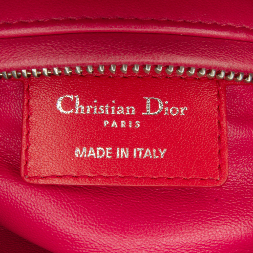 Pre-Loved Dior Medium Bicolor Lambskin Cannage Lady Dior - Picture 7 of 12